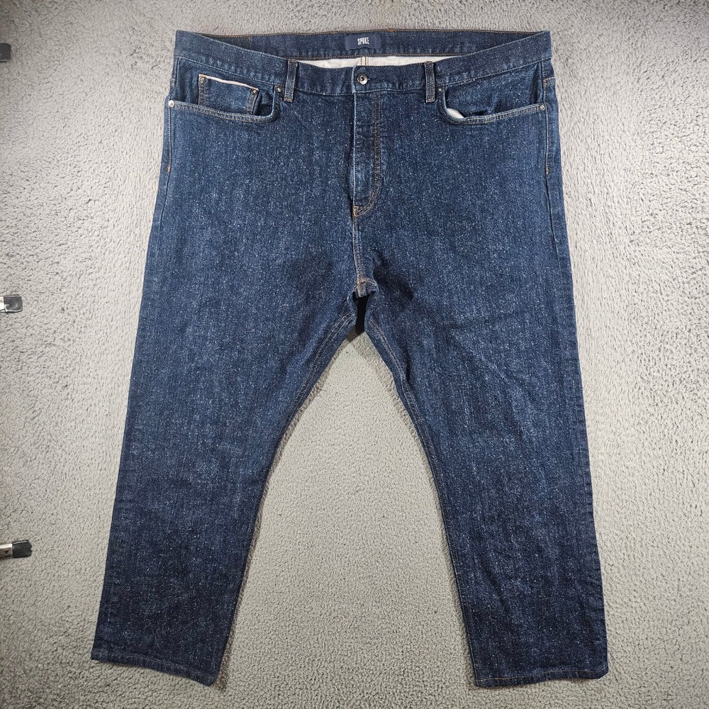 SPOKE Mens Selvedge Denim Jeans Dark Indigo Neppy Build C Waist 44 x 28 Inseam
